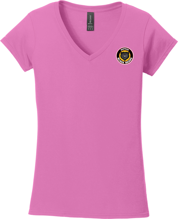 Dupage Black Bears Softstyle Ladies Fit V-Neck T-Shirt
