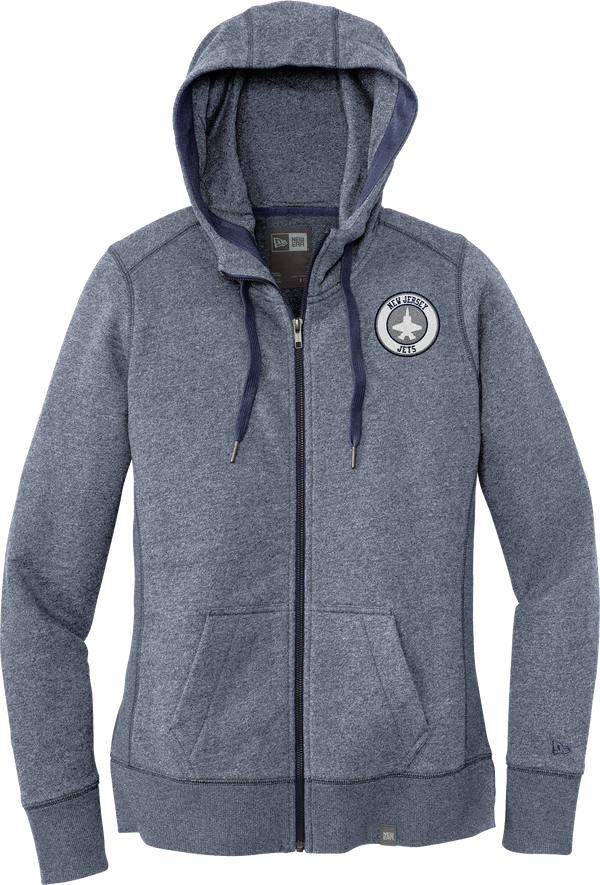 NJ Jets New Era Ladies French Terry Full-Zip Hoodie