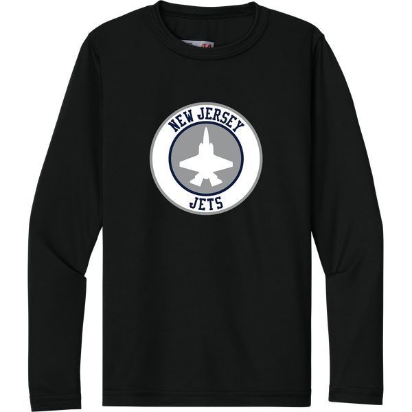 NJ Jets Youth Cooling Performance Long Sleeve Tee