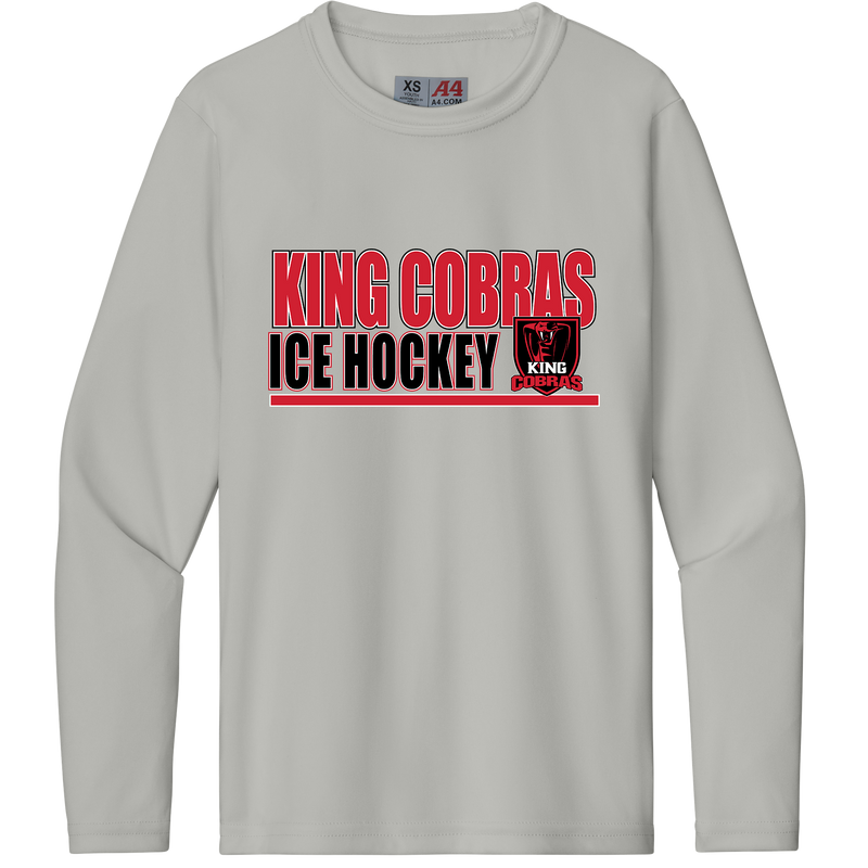 King Cobras Youth Cooling Performance Long Sleeve Tee