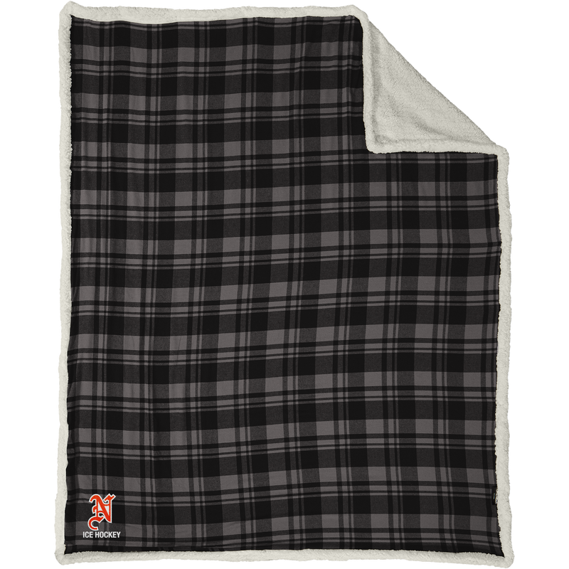 Midd North Hockey Flannel Sherpa Blanket