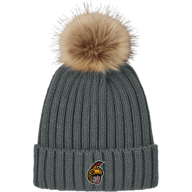Seacoast Spartans (Ice Hockey) Faux Fur Pom Beanie