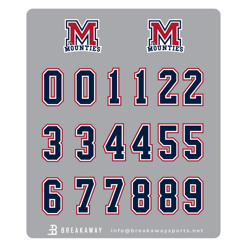 Jr. Mounties Helmet Stickers