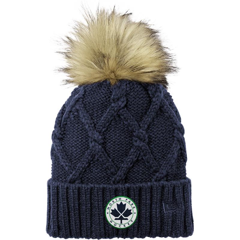 North Park Hockey New Era Faux Fur Pom Beanie
