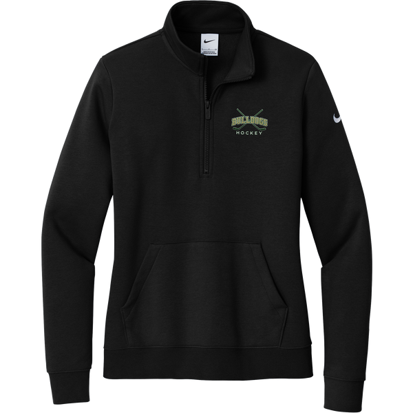 HVM Bulldogs Nike Women's Club Fleece Sleeve Swoosh 1/2-Zip