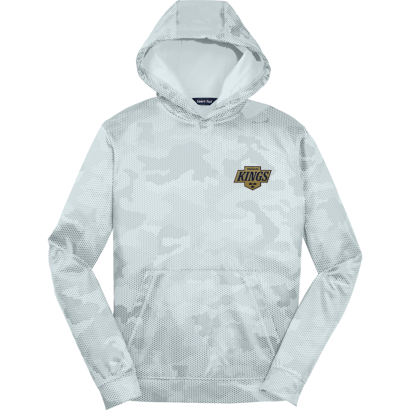 Skylands Kings Youth Sport-Wick CamoHex Fleece Hooded Pullover